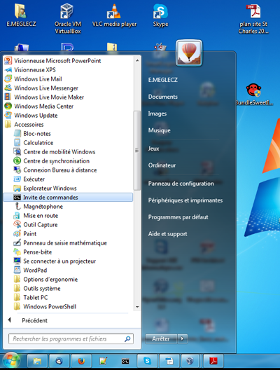 screenshot: Open a terminal in Windows